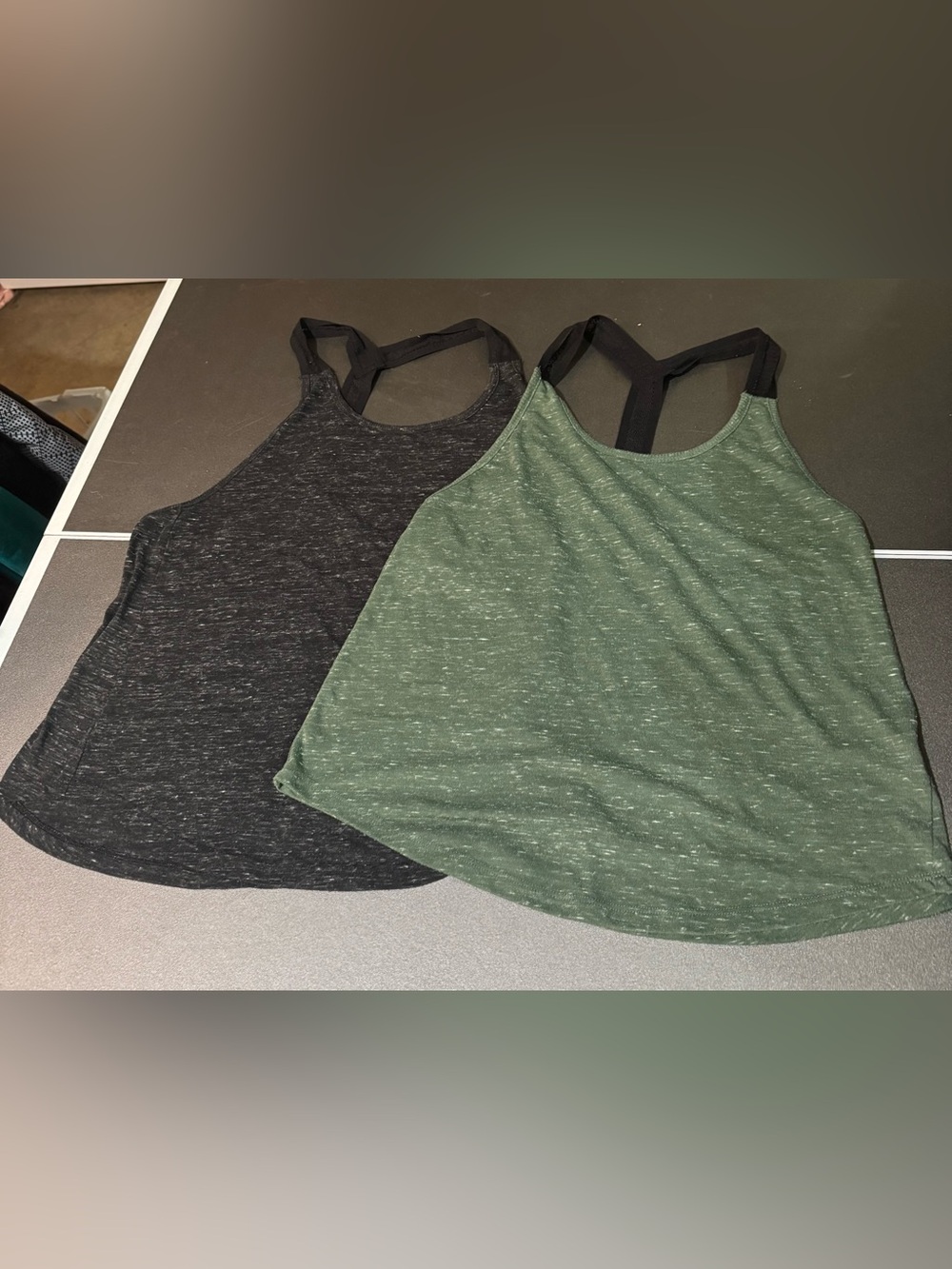 Victoria Secret Size Small Women’s Racerback Tank Top — Green and Black